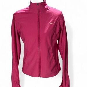 Nike Dri-FIT Pink Full Zip Jacket Women's Medium Athletic Running